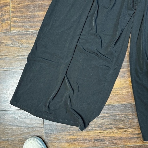 Susan Graver The Easy Jumpsuit Black Belted Sleeveless - Picture 6 of 6